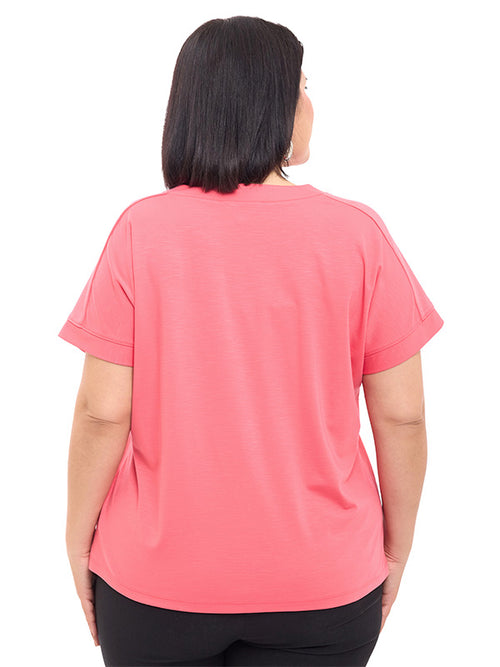 Blusa de escote redondo con estampado