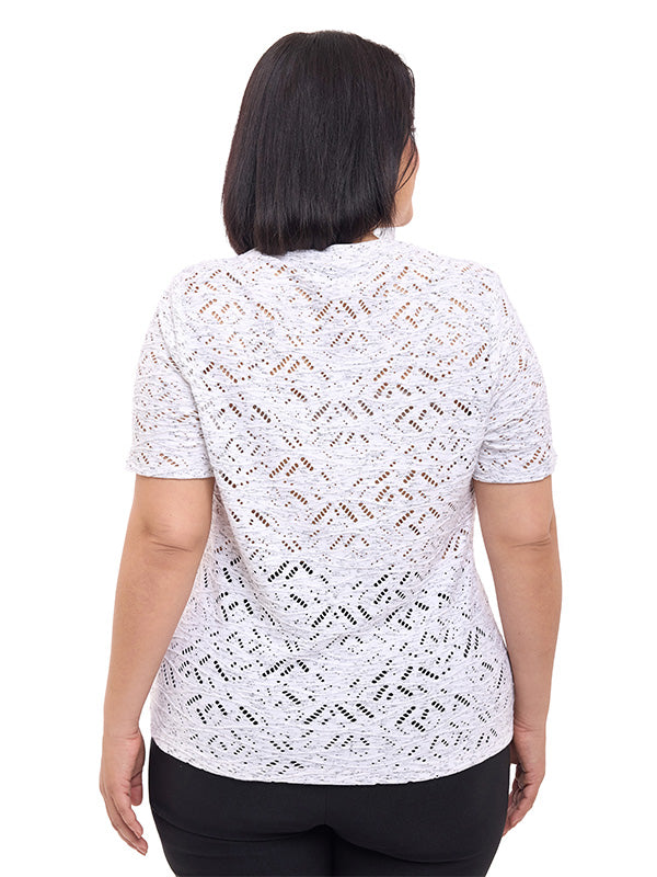 Blusa de manga corta con botón