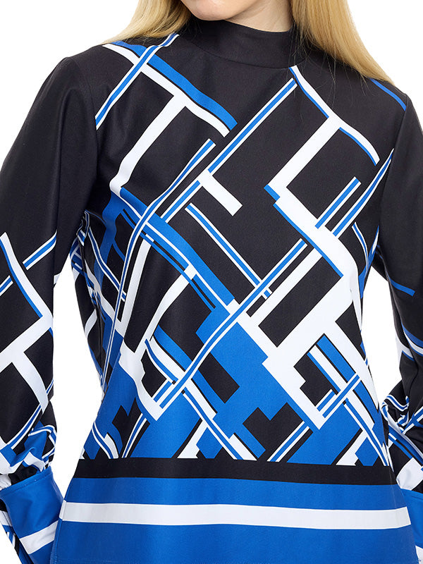 Blusa De Jersey Estampado Geométrico