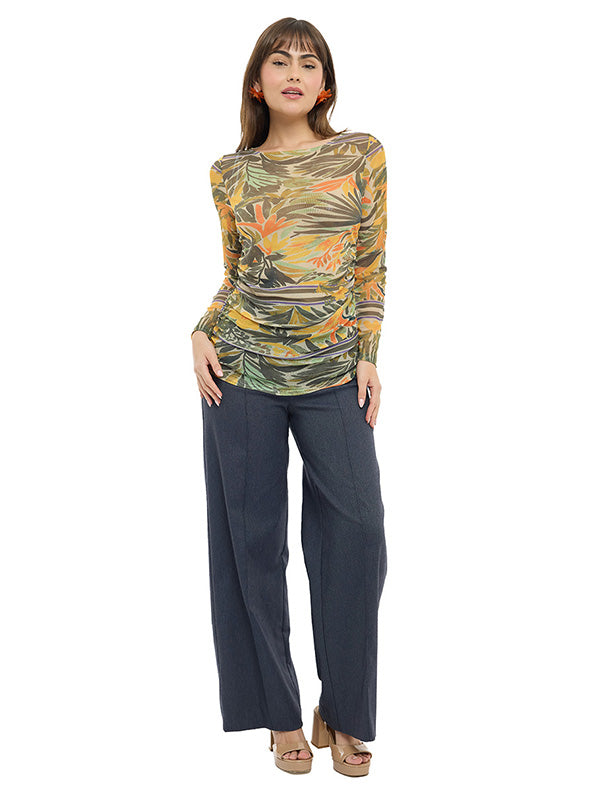 Blusa Mujer Mesh Estampado Floral