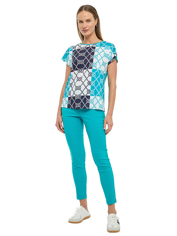 Blusa de jersey con estampado náutico