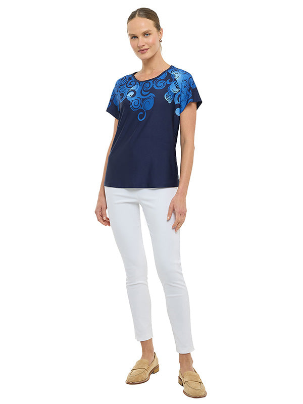 Blusa de jersey con estampado multiformas