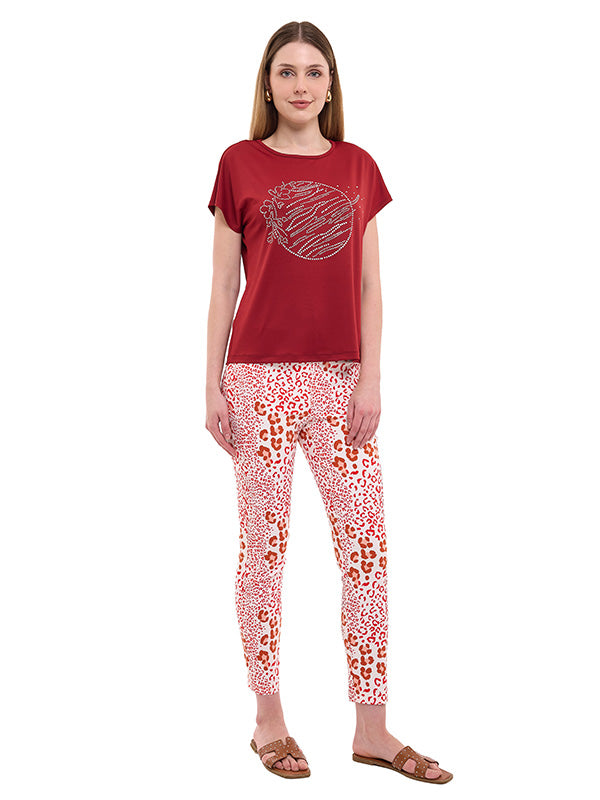Blusa de Jersey Lisa con Aplicación