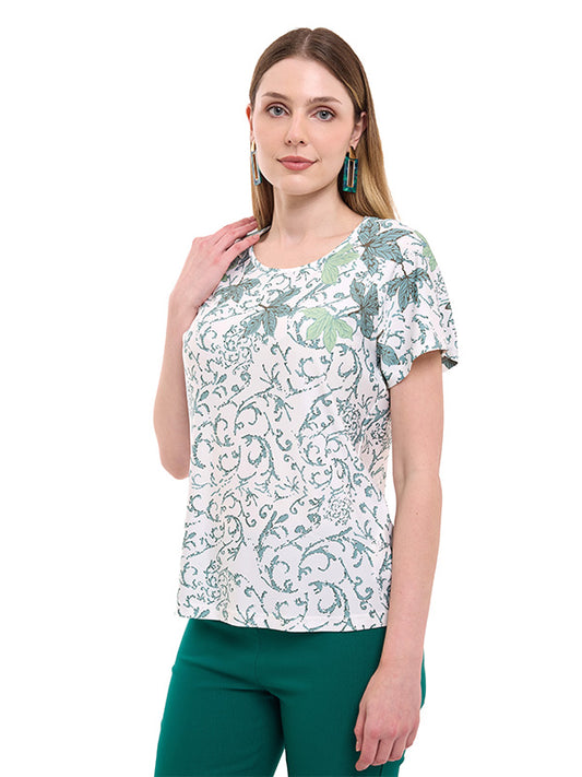 Blusa de Jersey Estampado Floral