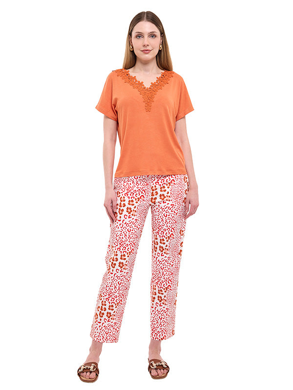 Blusa de Jersey Lisa con Aplicación