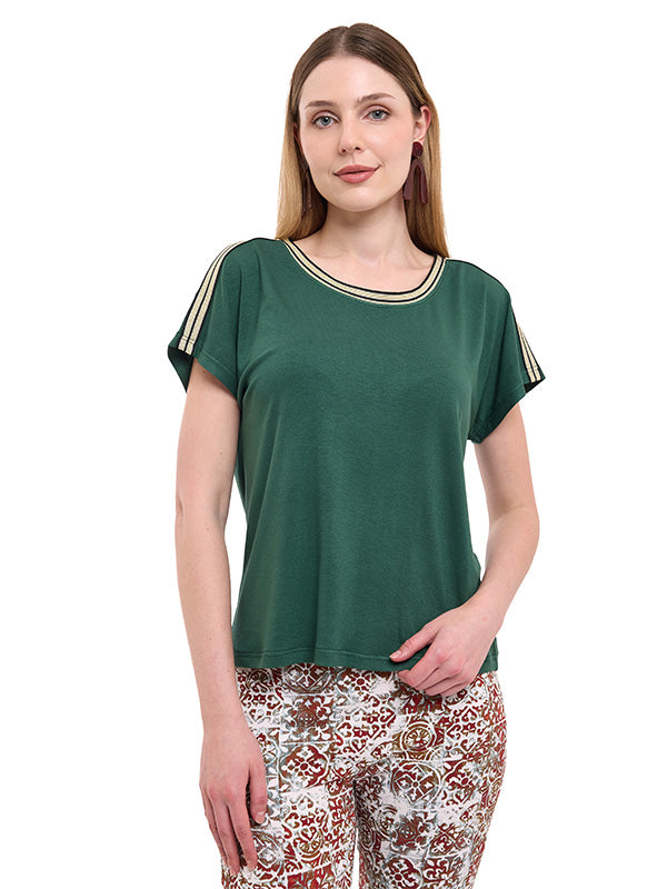 Blusa de Jersey Lisa con Aplicación