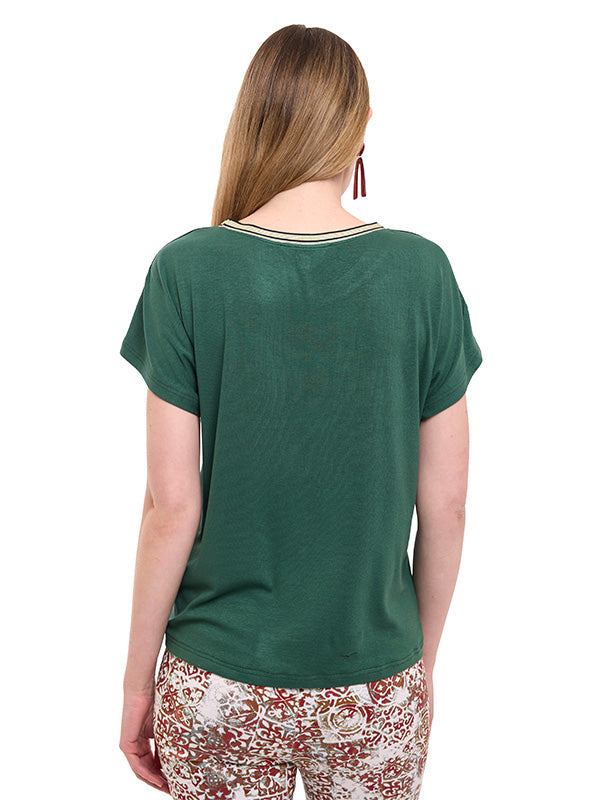 Blusa de Jersey Lisa con Aplicación
