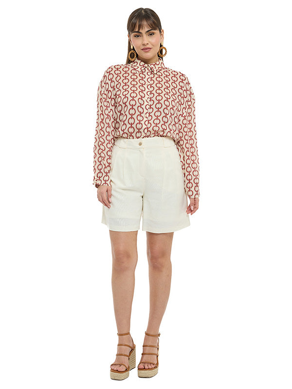 Short de Pierna Amplia con Tablones