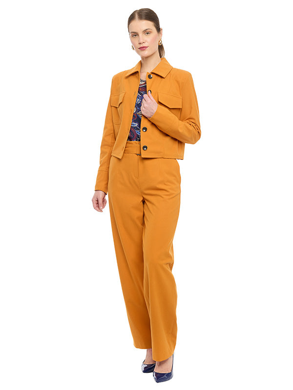 Shacket Cropped con Bolsas de Parche