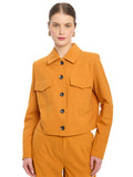 Shacket Cropped con Bolsas de Parche
