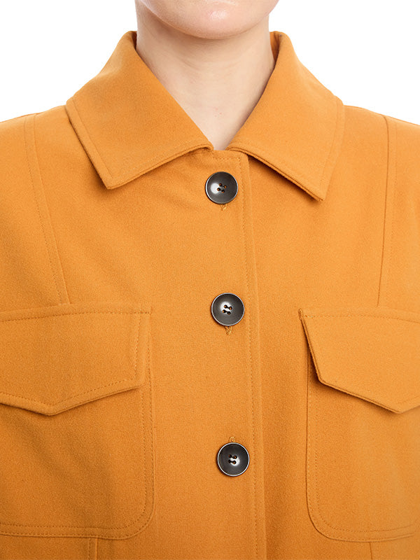 Shacket Cropped con Bolsas de Parche