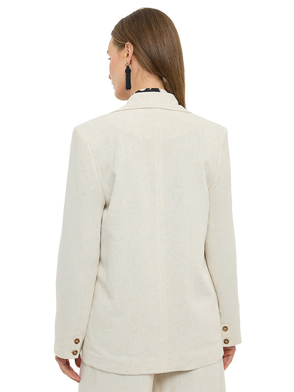 Saco Largo Oversize con Botones en Manga