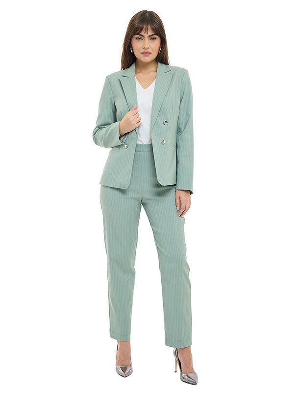 Saco de Tafetán Estampado a Rayas