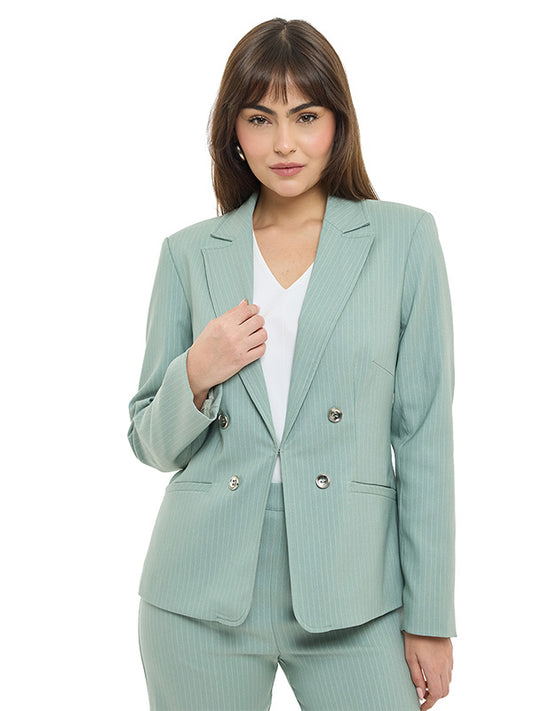 Saco de Tafetán Estampado a Rayas