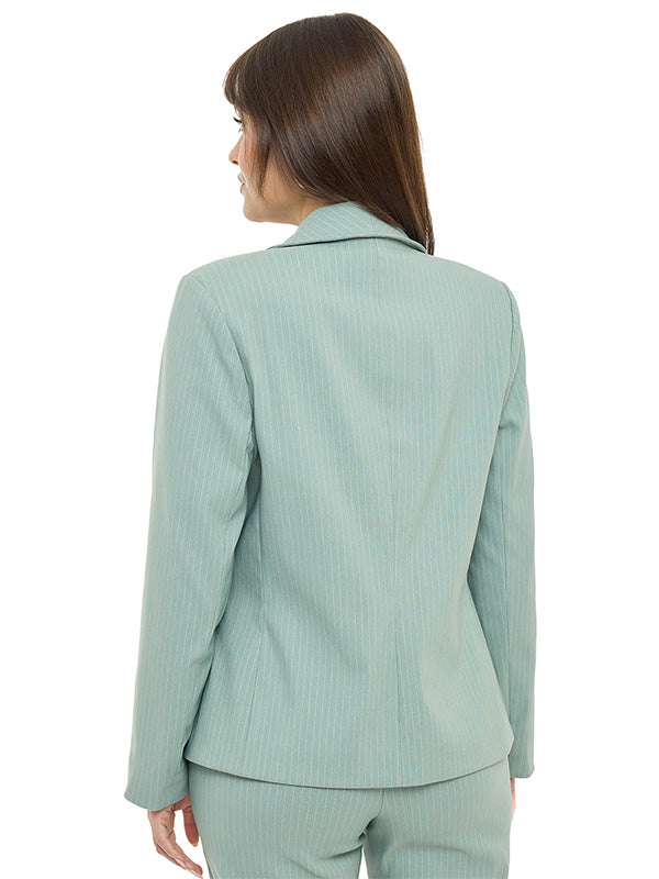 Saco de Tafetán Estampado a Rayas