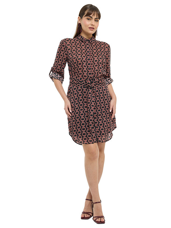 Vestido Camisero con Cinturón y Forro Interior