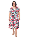 Vestido envolvente con cinta de la misma tela