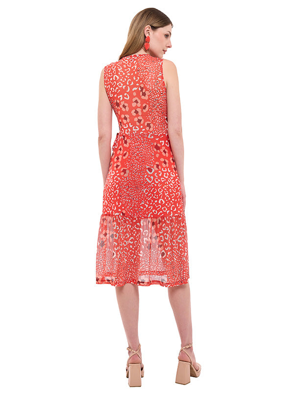 Vestido Mesh Animal Print
